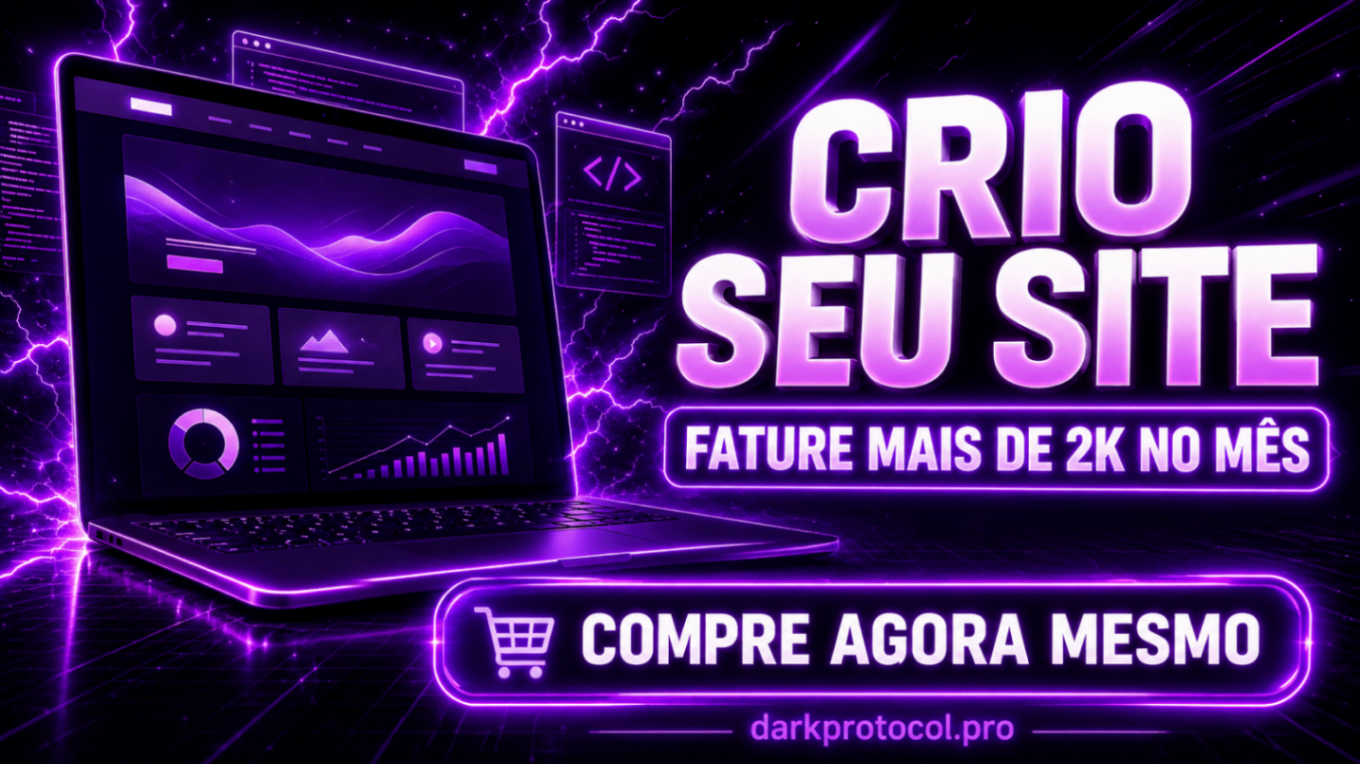 CRIO SEU SITE (FATURE MAIS DE 2K no MÊS)