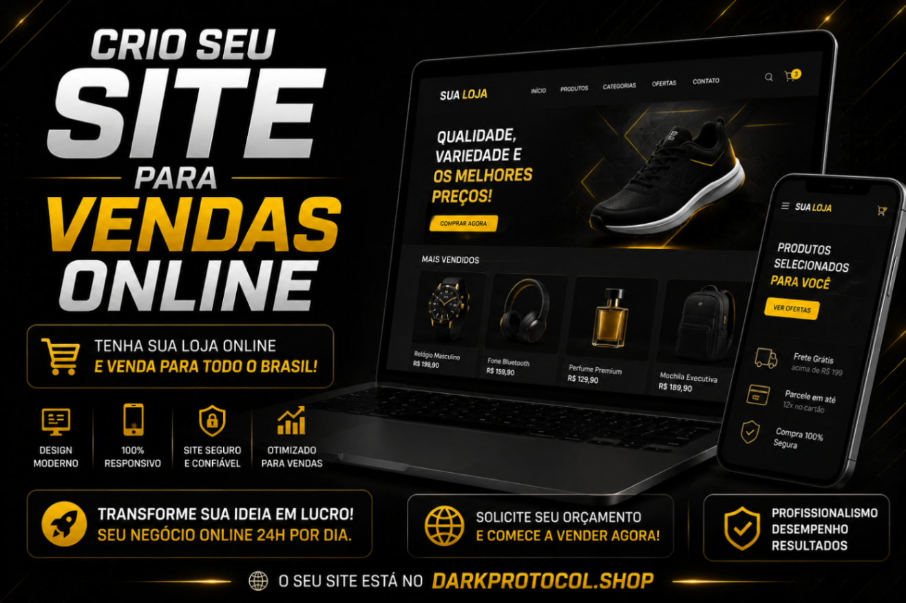 CRIO SEU SITE (FATURE MAIS DE 2K no MÊS)