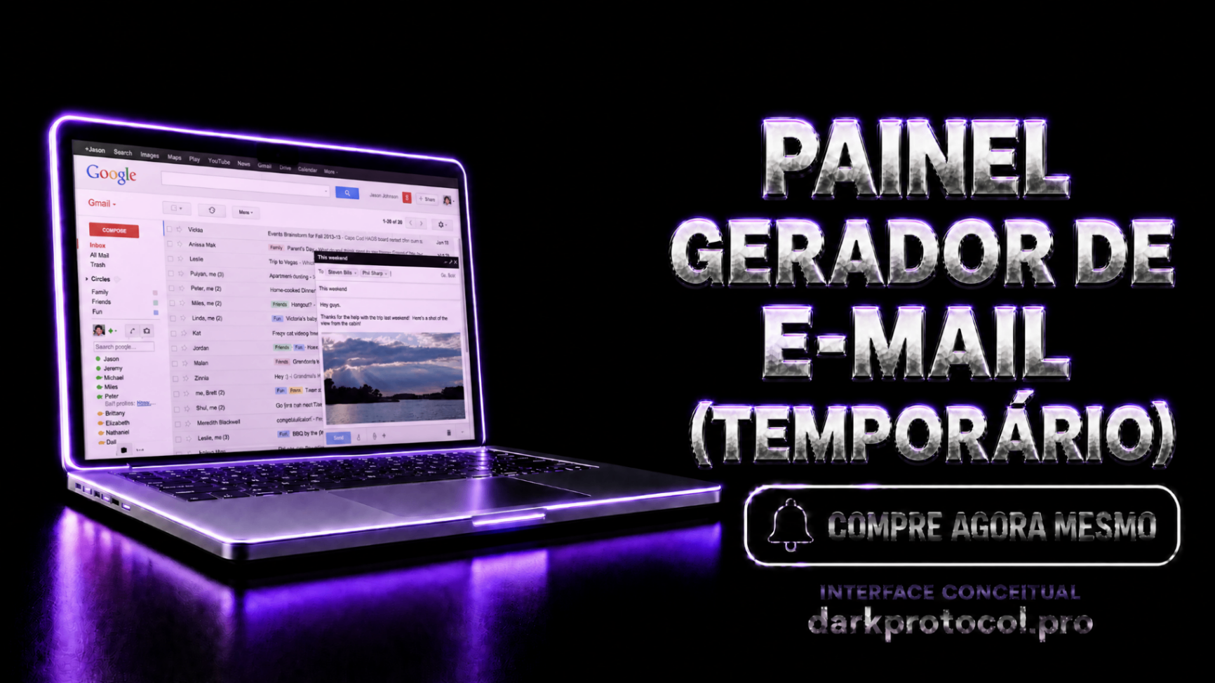 PAINEL GERADOR DE E-MAIL (TEMPORÁRIO)